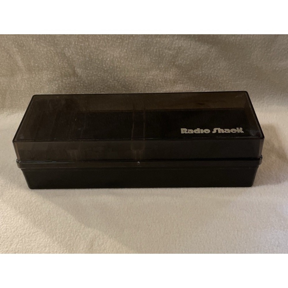 Radio Shack Realistic Vintage Audio Cassette Tape Storage Box 15 Tape Organizer